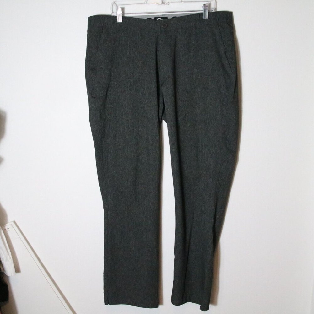 Zyia Active Mens Gray Performance Pants Size XL Stretch Work Chino Straight leg